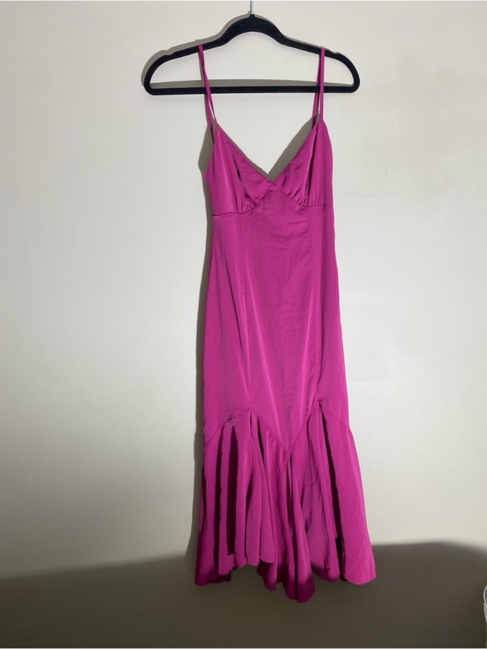 Abercrombie & Fitch Magenta Spaghetti-Strap Maxi Dress